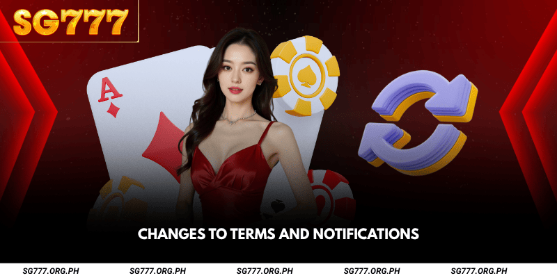 Changes to Terms and Notifications